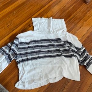 White and black turtleneck